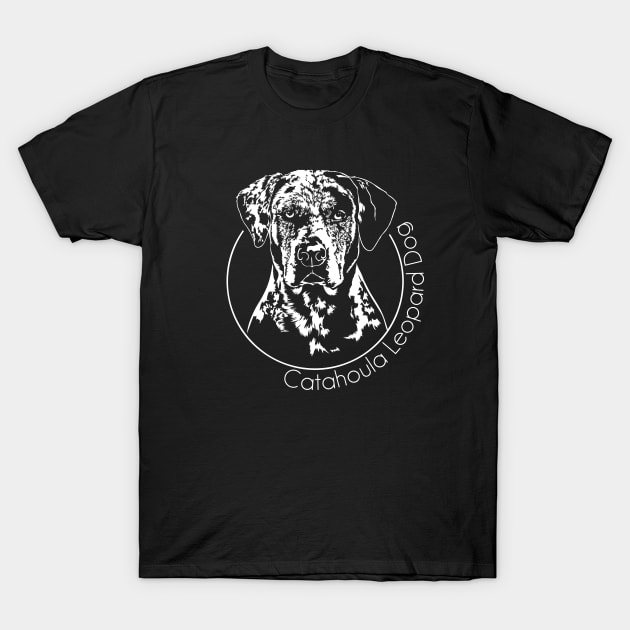 Catahoula Leopard Dog Portrait T-Shirt by wilsigns